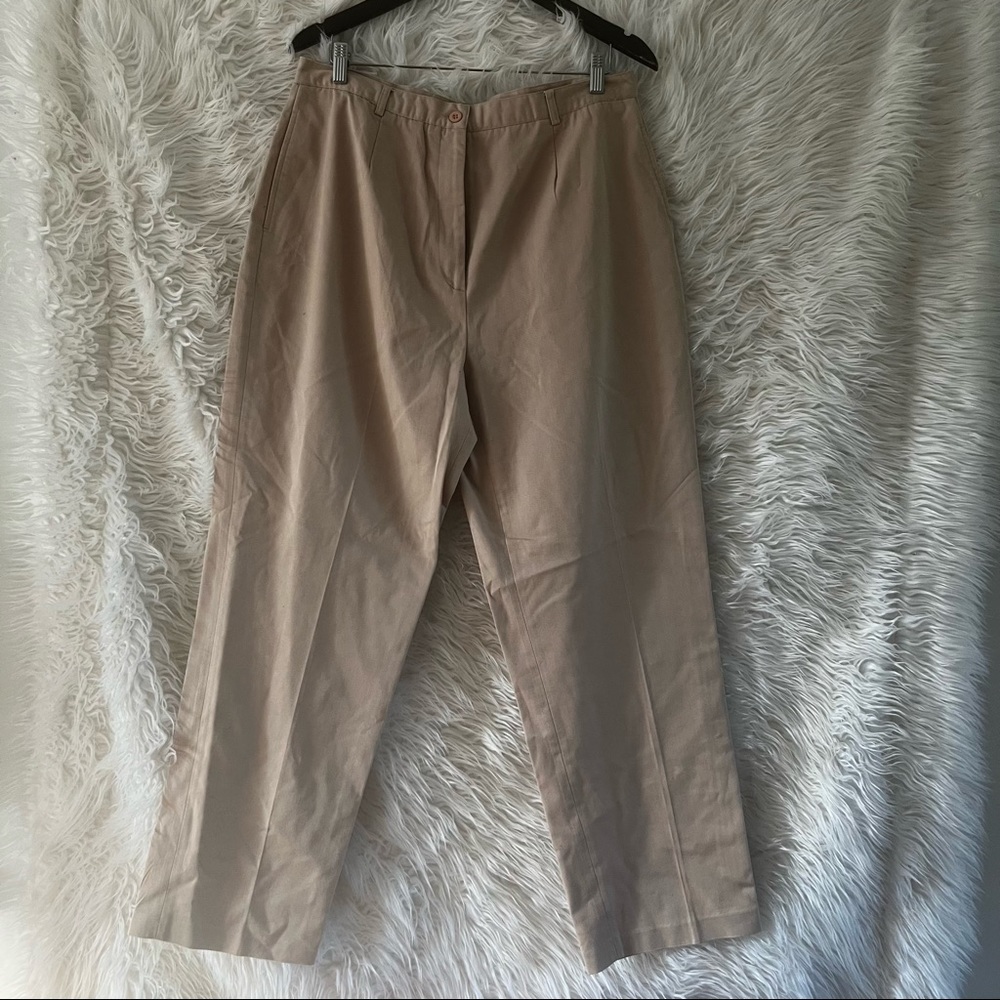 Stretchy Khaki High Waisted Pants